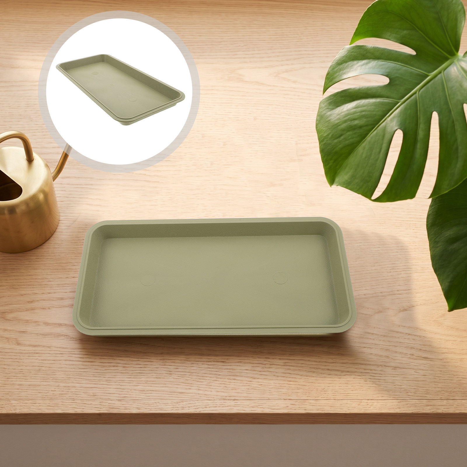 Drip Tray Saucer - Plateau rectangulaire en plastique pour plantes,