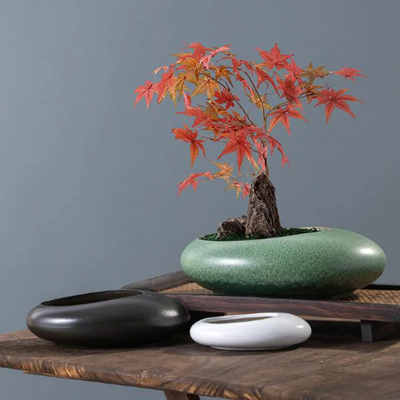 Bonsai Garden Art - Vase en poterie brute pour bonsaï,