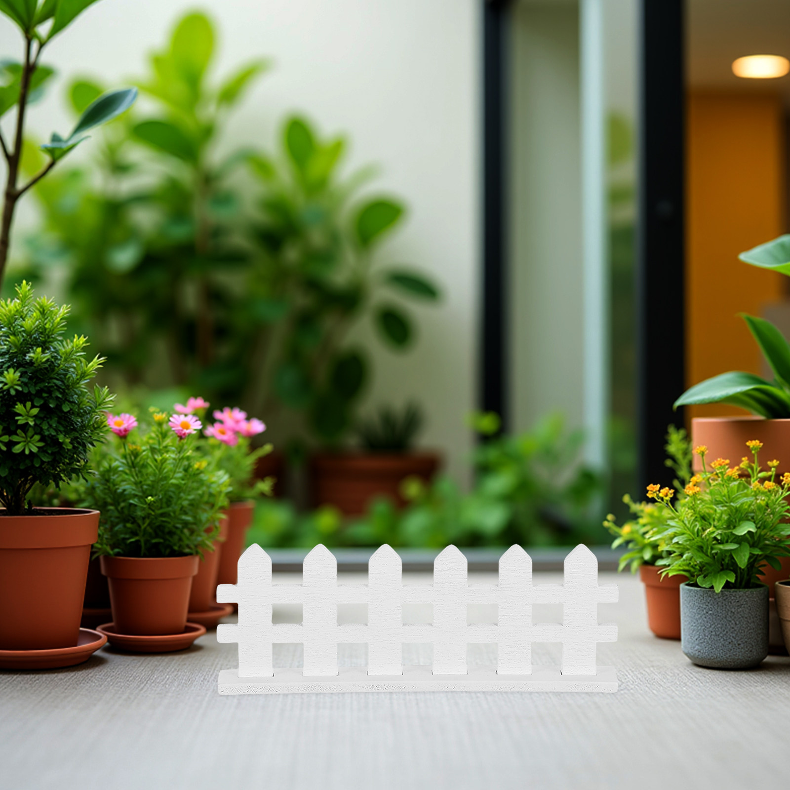 Bonsai Garden Landscape Design - 12 pièces, clôture miniature en bois,