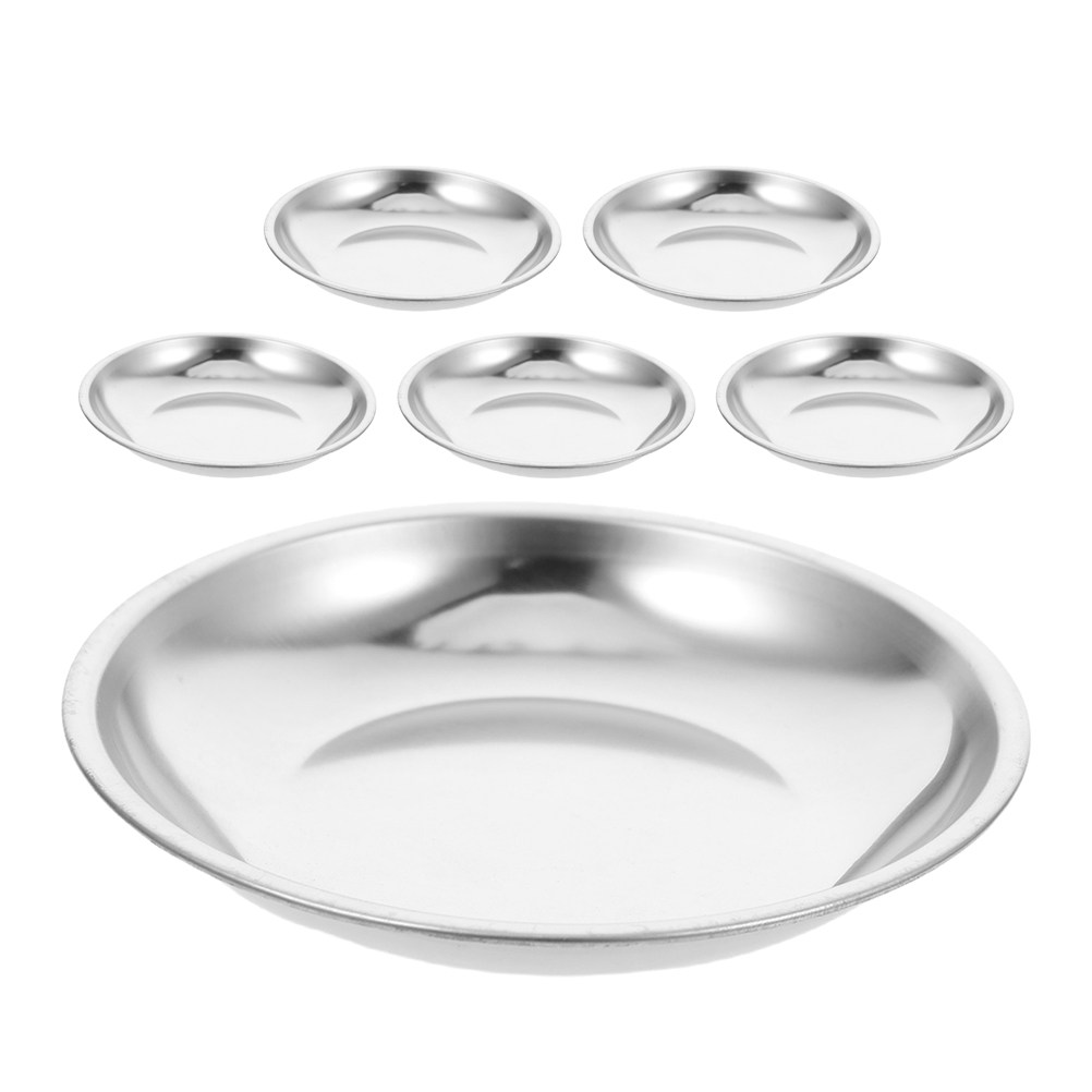 Drip Tray Saucer - 6 pièces, sous-plat en acier inoxydable