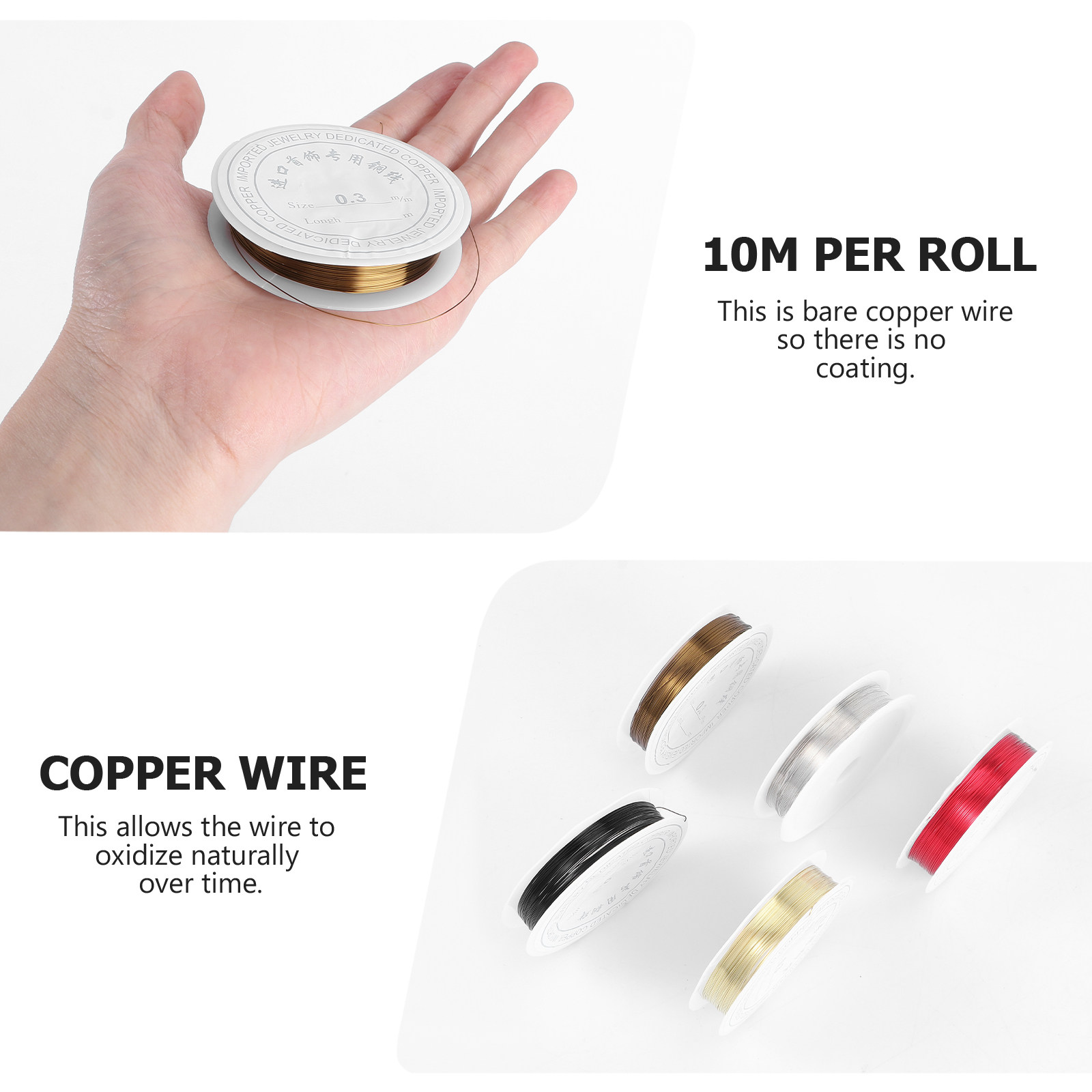 5 rouleaux de fil de cuivre po - Copper Wire Roll avis et prix